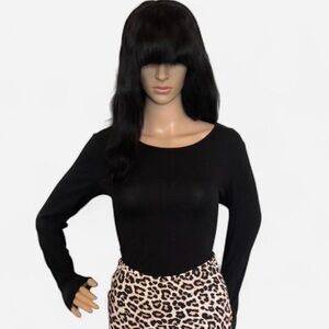 H&M Black Long Sleeve Scoop Neck Tee